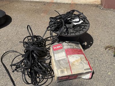 Landscape lighting transformer and wire