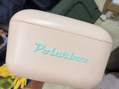 Polarbox Classic Pastel Pink Portable Cooler with Leather Strap