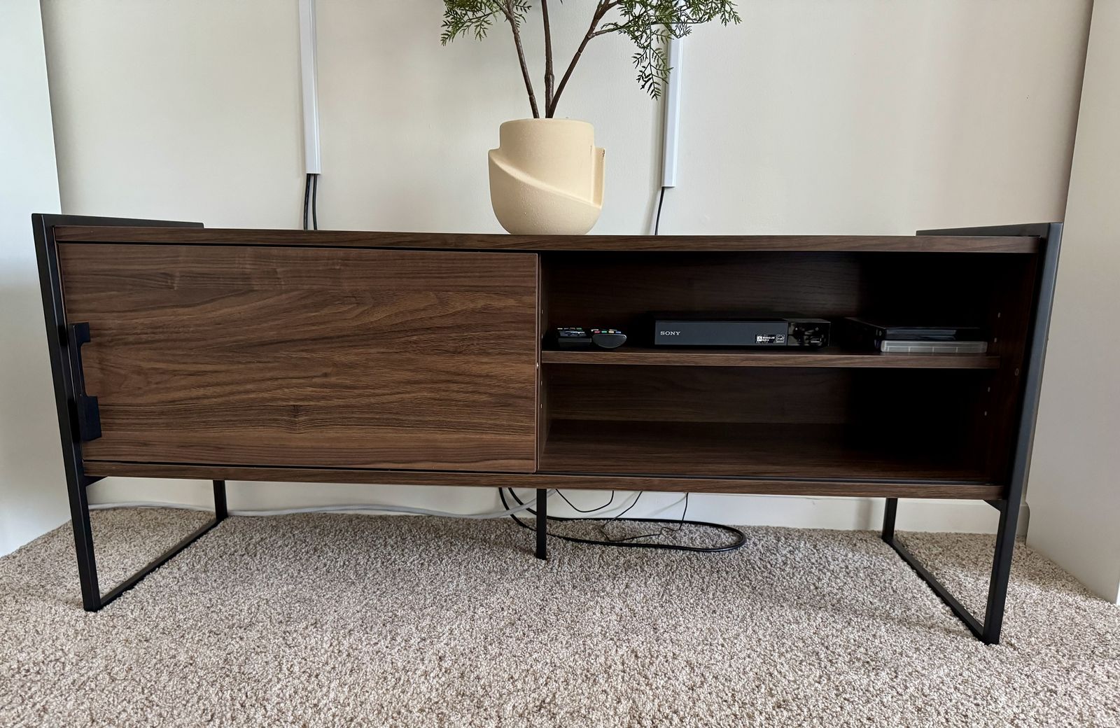 Sleek, mid-century modern style entertainment center for sale!