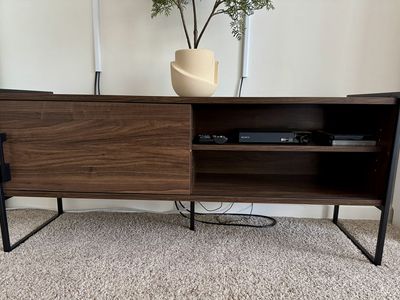 Sleek, mid-century modern style entertainment center for sale!