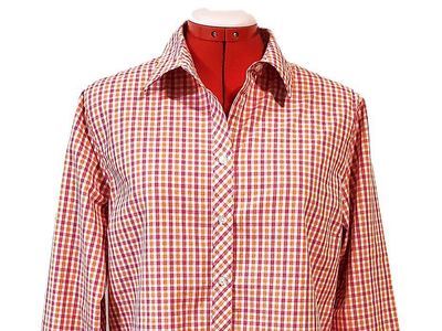“Port Authority” Gingham Button-up Shirt – Size M