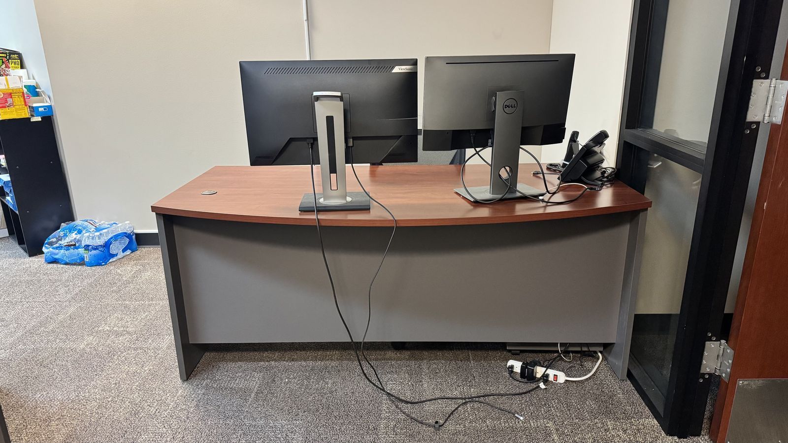 Bush Business Furniture 72” Bow Front Desk + Mobile File - Excellent Condition