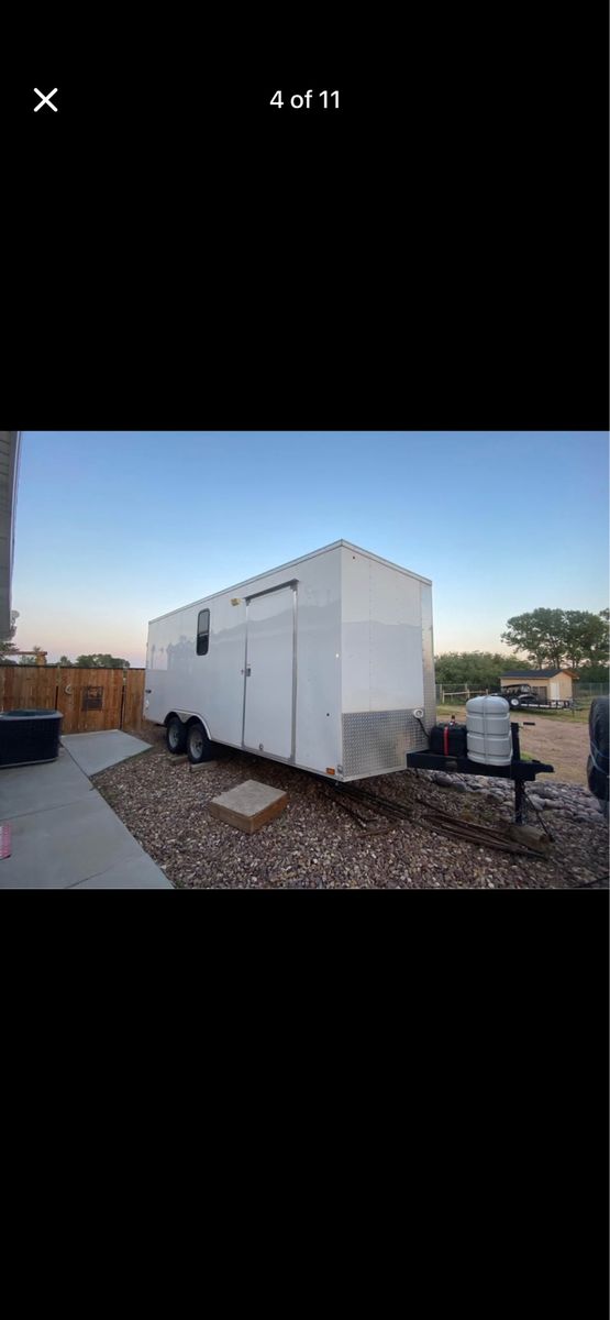 2020 Enclosed Cargo Trailer - 8x19 Heavy Duty, 81" Rear Door, Camping Ready