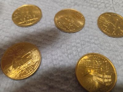 2001 gold plated state quarters uncirclated