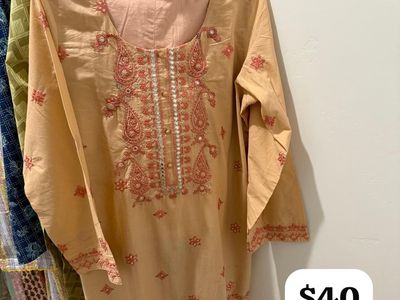 Pakistani Indian Women's Kurta Kameez Dupatta Set