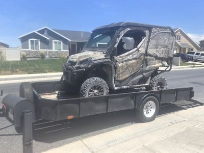 Camo UTV Utility Vehicle on Trailer