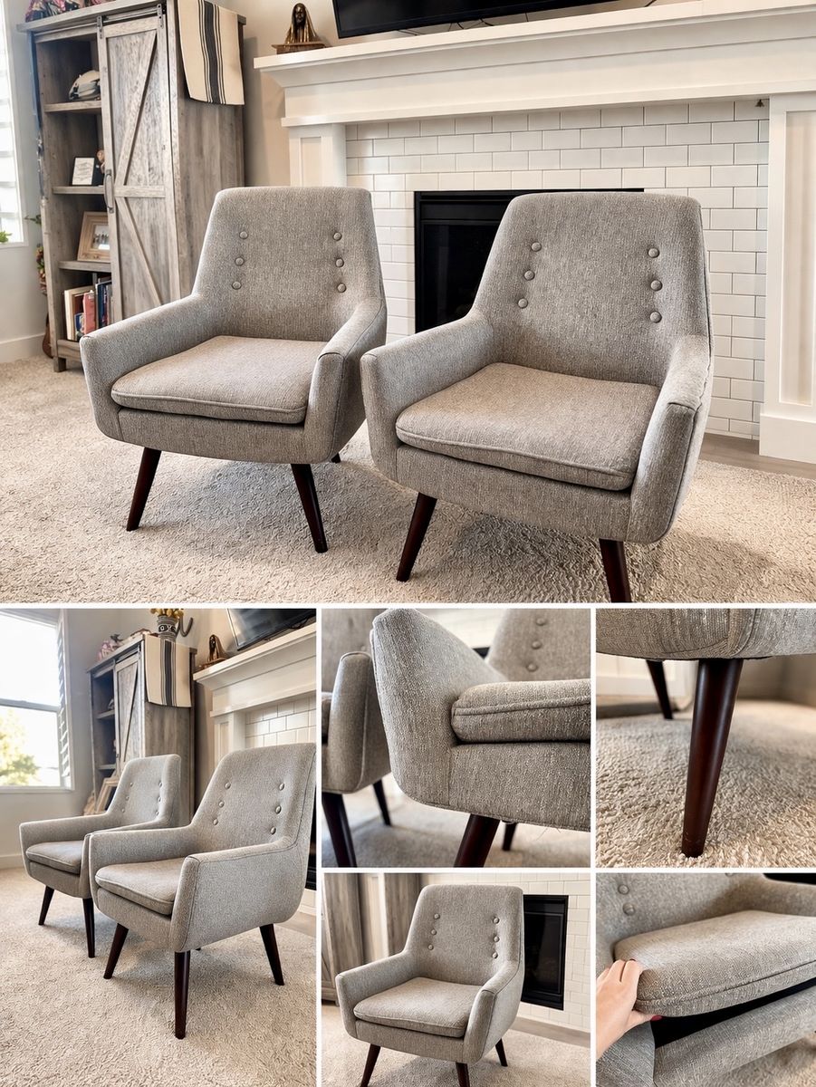 Set of Mid Century Style Accent Chairs