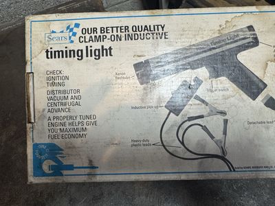 Vintage Sears Clamp-On Inductive Timing Light in Original Box with Manual