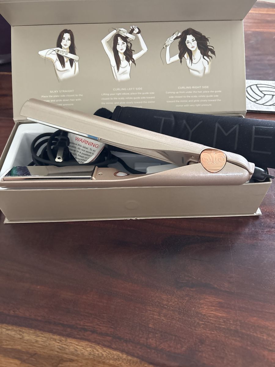 TYME Iron Pro 2-in-1 Curling Iron & Flat Iron Hair Styler Rose Gold