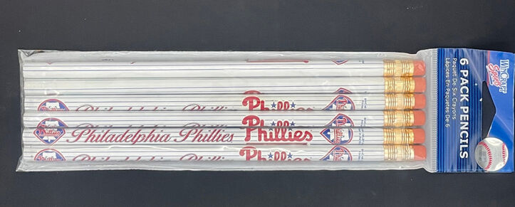 PHILADELPHIA PHILLIES Baseball Team 6 Pack Pencils