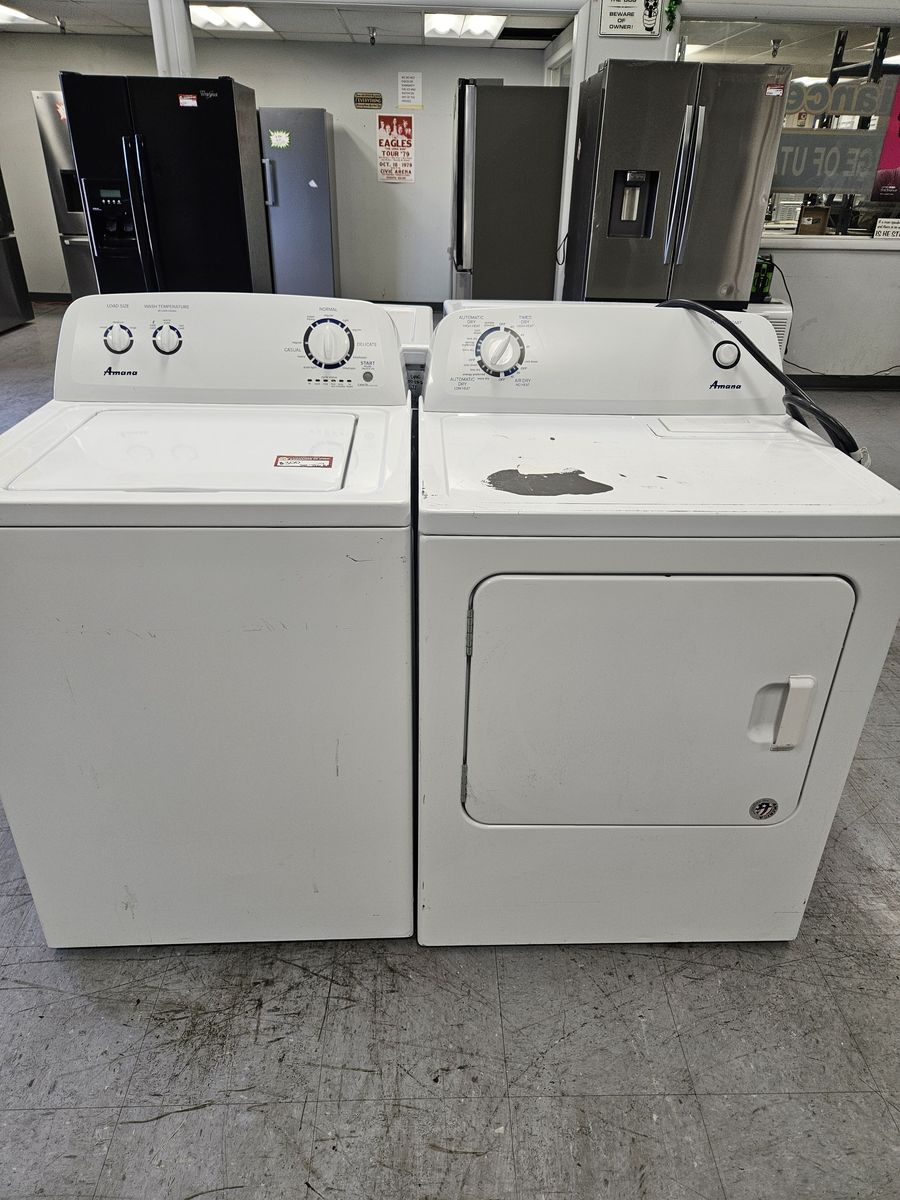 Amana White Top Load Washer and Electric Dryer Set