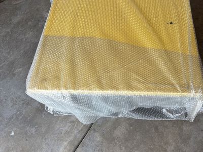 Yellow & Black 304 Stainless Steel Emergency Exit Roof Hatch Cover, 20x20in (51x51cm) with Latch & Handle