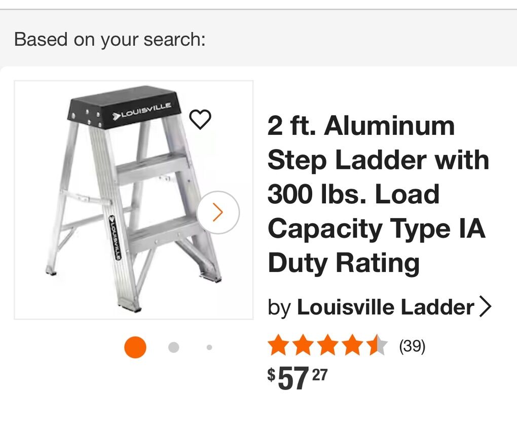 Ladder 2 Foot Step Ladder Aluminum