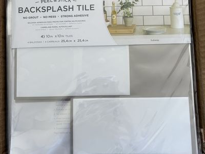 New InHome Peel & Stick Subway Backsplash Tile – 4-Pack (10” x 10”)
