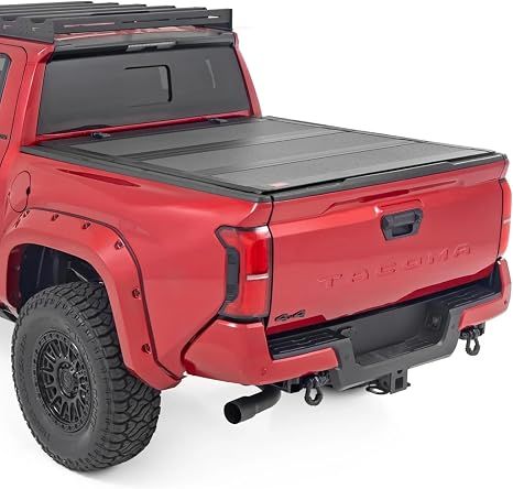 Tri-Fold Flip Up Tonneau Cover, Toyota Tacoma (2024-2026) Fits 5' Bed w/Utility Rail System