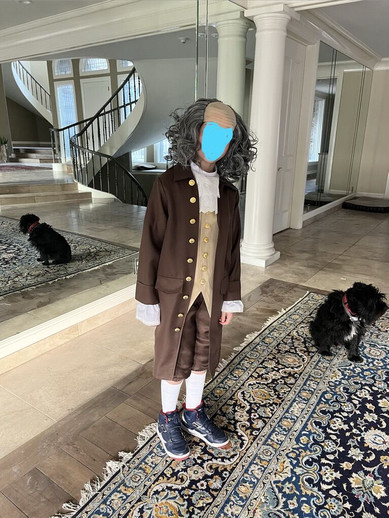 Kids Ben Franklin Costume Size 8-10