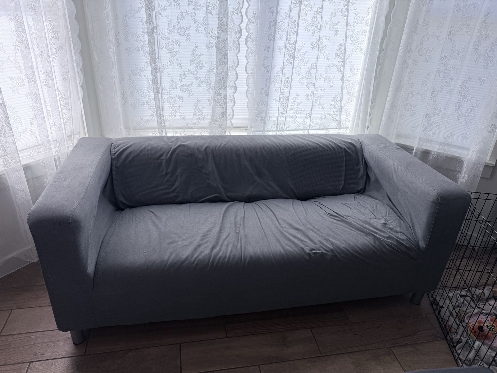 Gray IKEA Fabric Sofa Couch