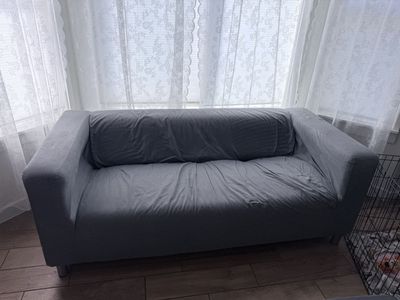 Gray IKEA Fabric Sofa Couch