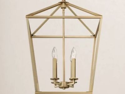 New Birch Lane Hastings 4-Light Chandelier Warm Brass Open Frame