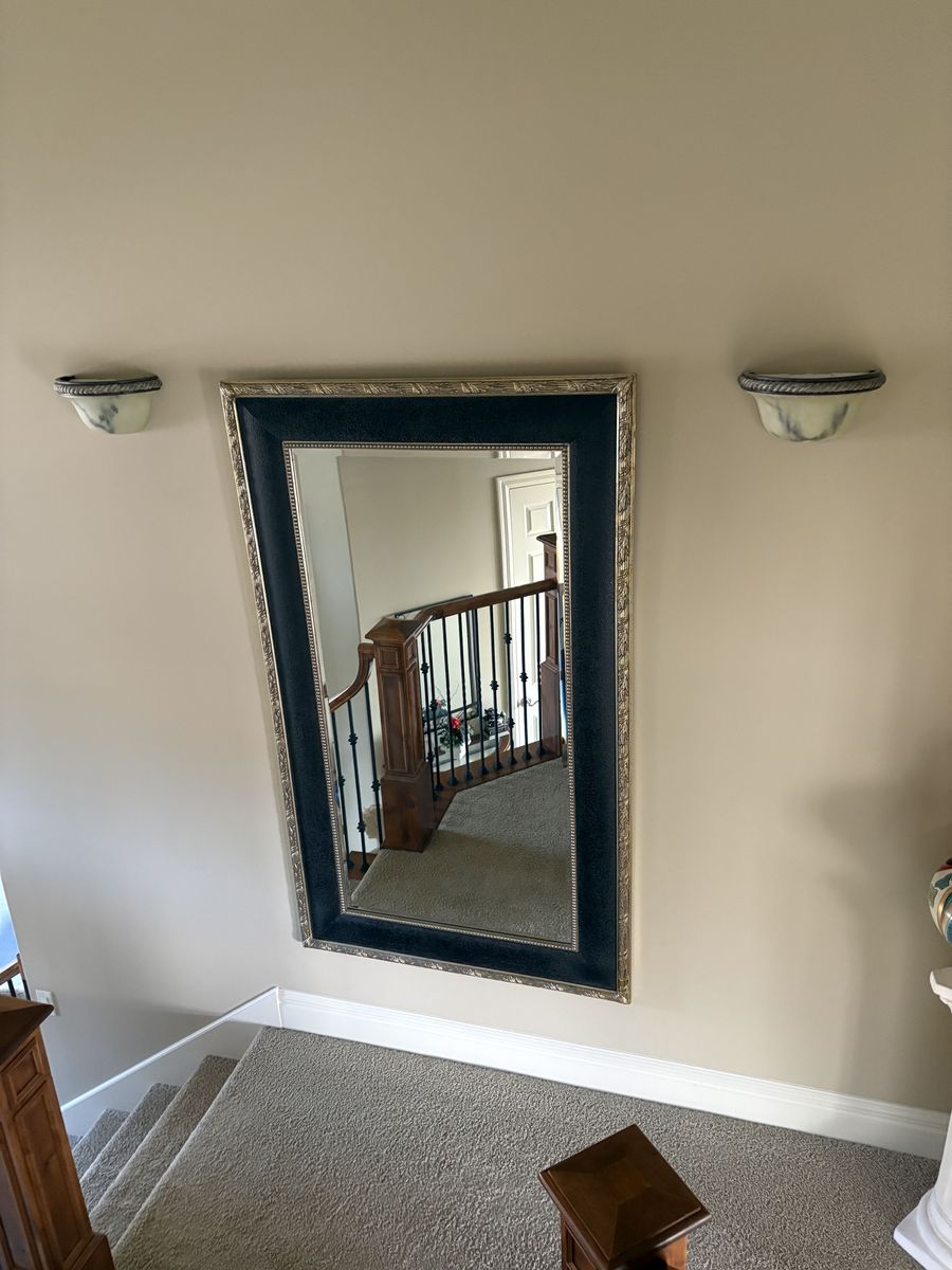 72.5" black with gold trim large ornate wall mirror $250 cash/venmo in Draper