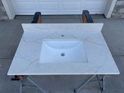 36.5” Quartz bathroom countertop