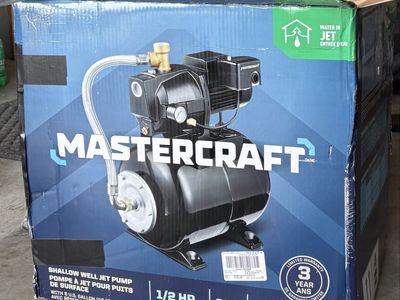 Mastercraft 1/2 HP Shallow Well Jet Pump with 6 US Gallon Tank - New