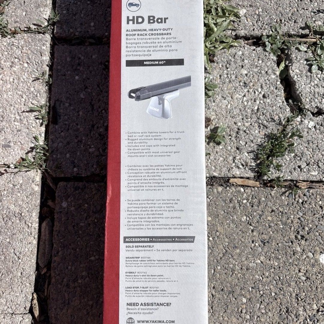 Yakima HD bars - Medium 60” - Brand New, Half Price!