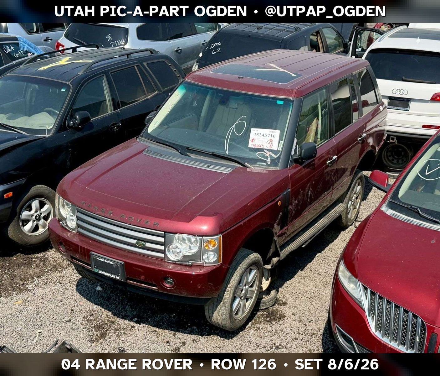 Just In! 2004 Land Rover Range Rover Parts - UTPAP Ogden
