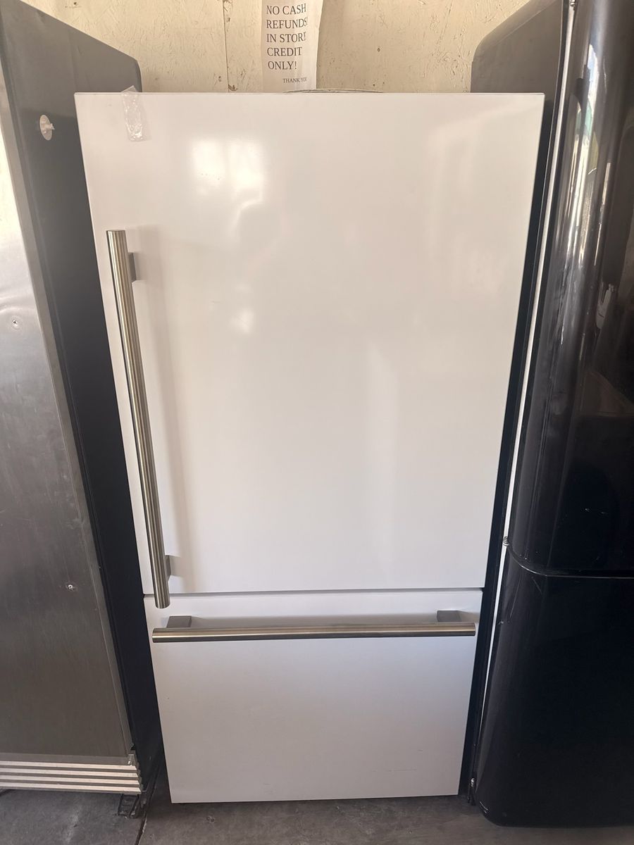 Forno  White Bottom Freezer Refrigerator - Sleek Design, Total No Frost