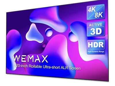 WEMAX 120" 16:9 4K/8K ALR Fixed Frame Projector Screen 3D HDR Ultra-Short Throw