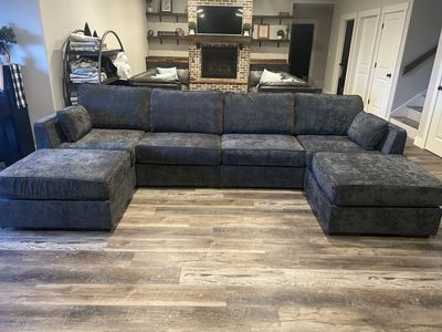 LoveSac Double Chaise Sectional in Charcoal Grey
