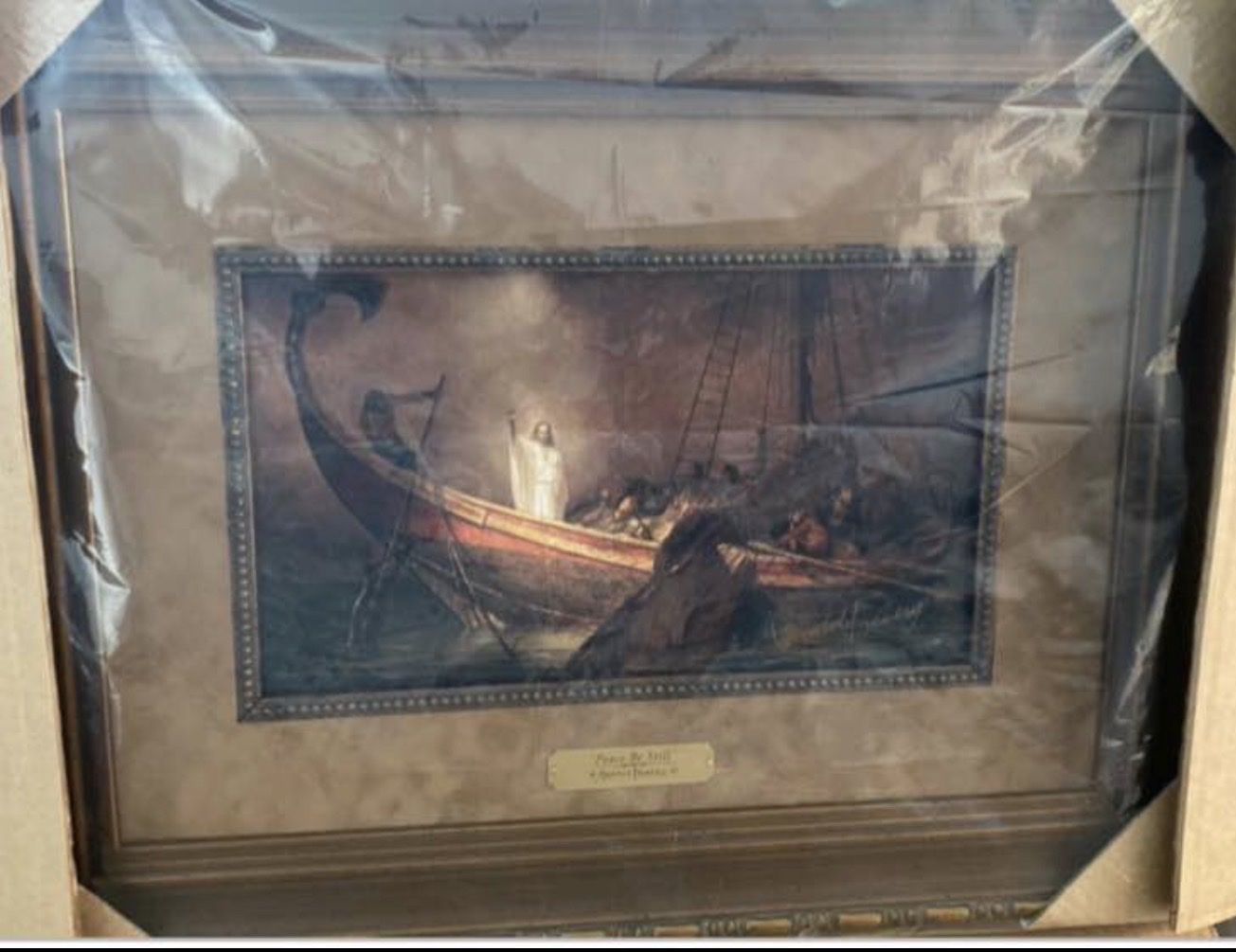 Arnold Friberg Painting Peace Be Still Framed Print