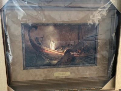 Arnold Friberg Painting Peace Be Still Framed Print