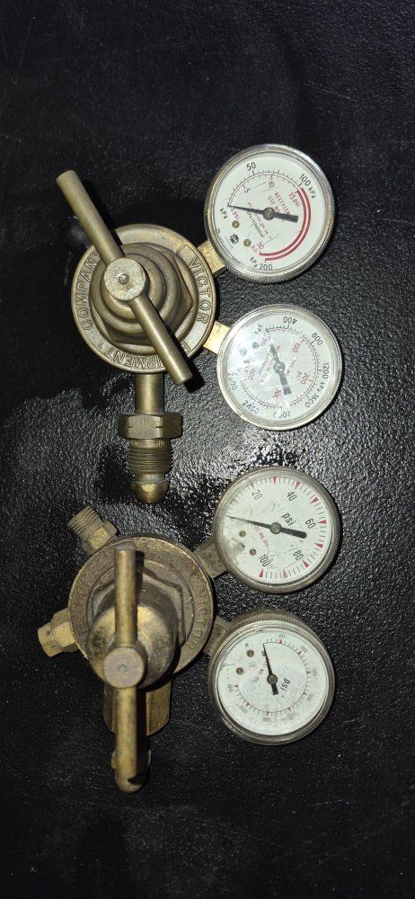 Victor Equipment Co Dual Acetylene & Oxygen Welding Gas Regulators