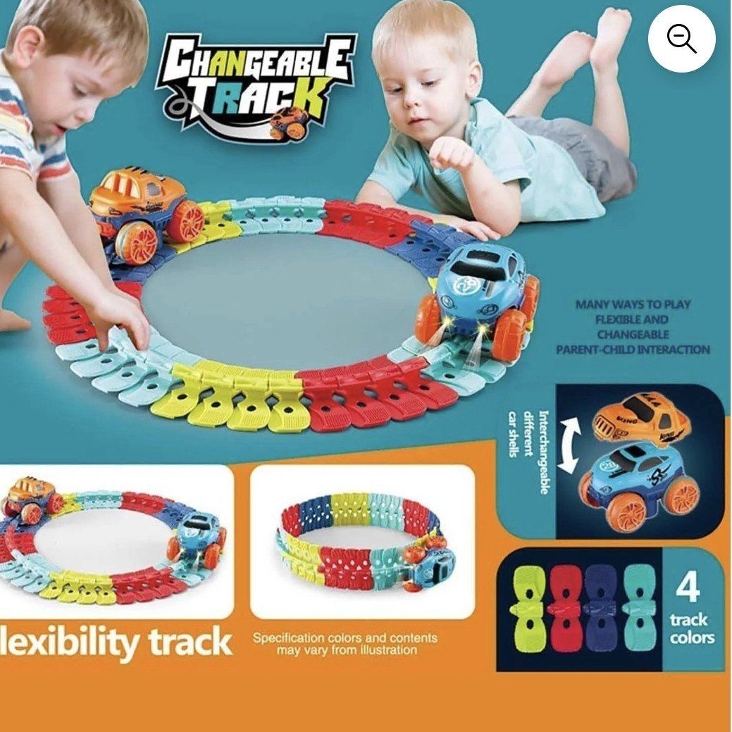 Fun car tracks or kids fidget sensory connectors