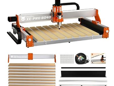 FoxAlien XE-PRO 8040 X-axis Extension Kit with Upgraded Hybrid Spoilboard Worktable, Compatible with XE-PRO CNC Router Machine