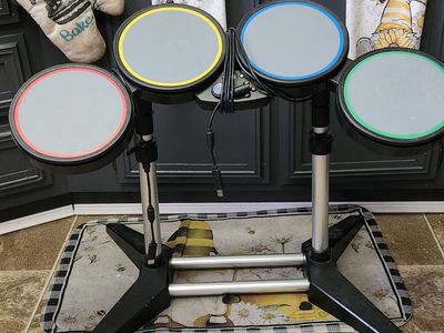 Harmonix Rockband XBOX 360 Wired Drum Set No Foot Pedal Or drum sticks.