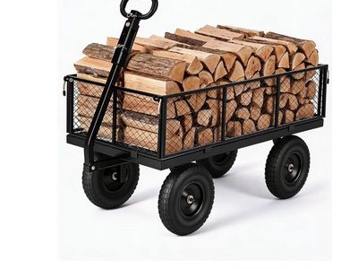 2-in-1 Multi-Purpose Heavy Duty Garden Cart with Removable Sides