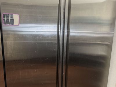 Reach in refrigerator, double door, 6 months old