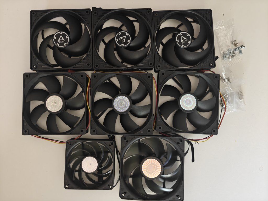 Assorted PC fans 120mm and 92mm