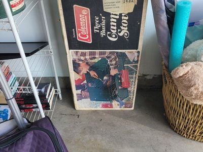 Vintage Coleman Three Burner Camp Stove in Original Box