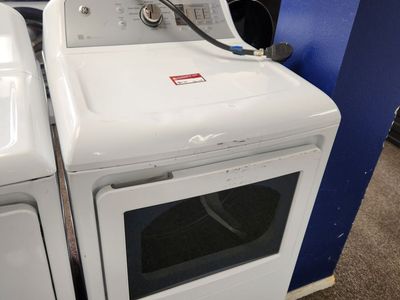 GE White Electric Dryer with Top Controls - Used, Good Condition