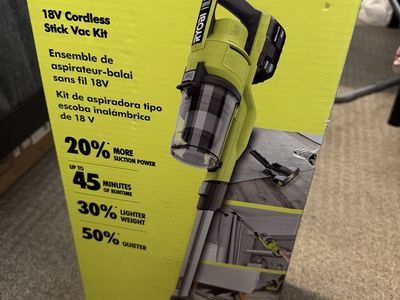 Ryobi ONE+ 18V Cordless Stick Vac Kit PCL720K Brand New in Box