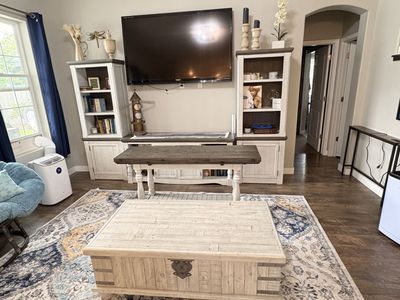 Large TV Entertainment Center/ Lift-Top Coffee Table/ Drop-Leaf Console/Table