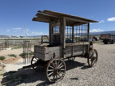 Jail wagon tumble weed wagon replica.