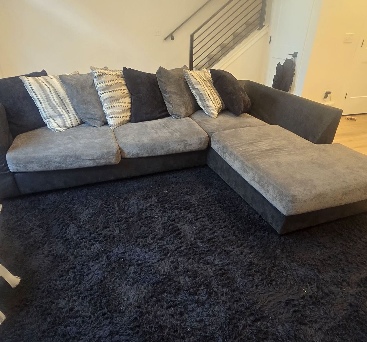 Couch and swivel chair