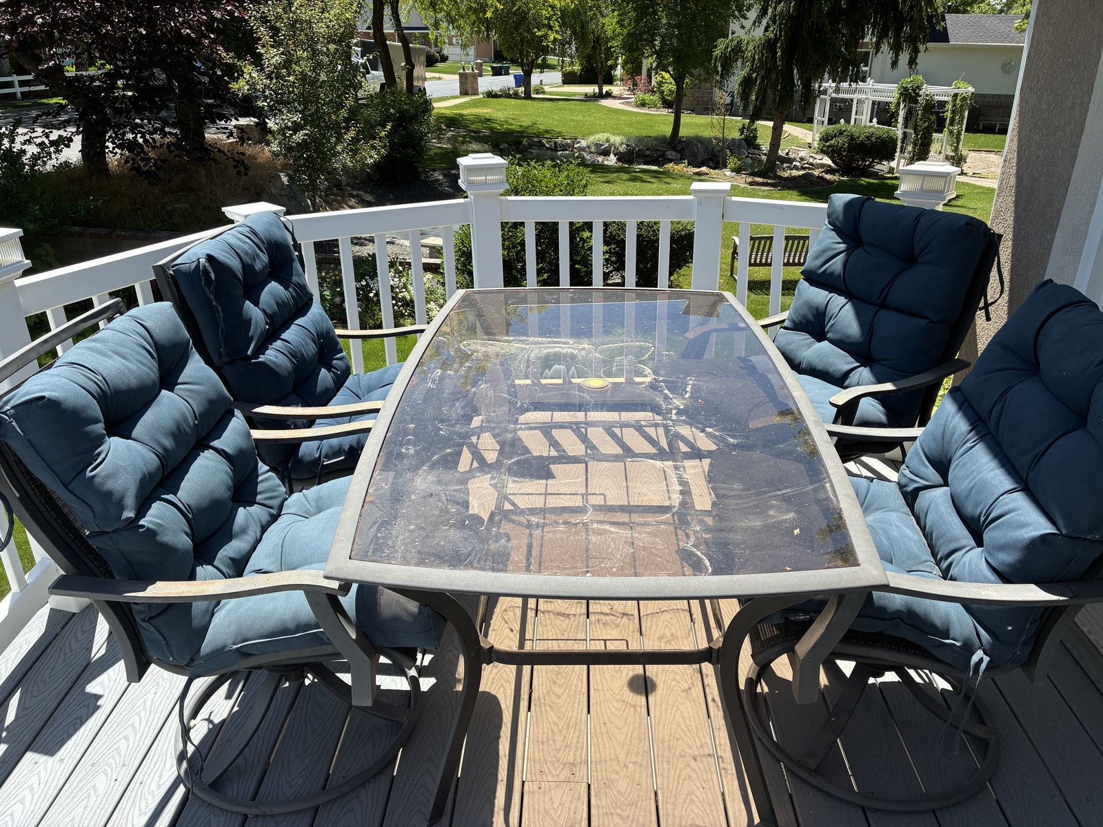 Glass Top Patio Table