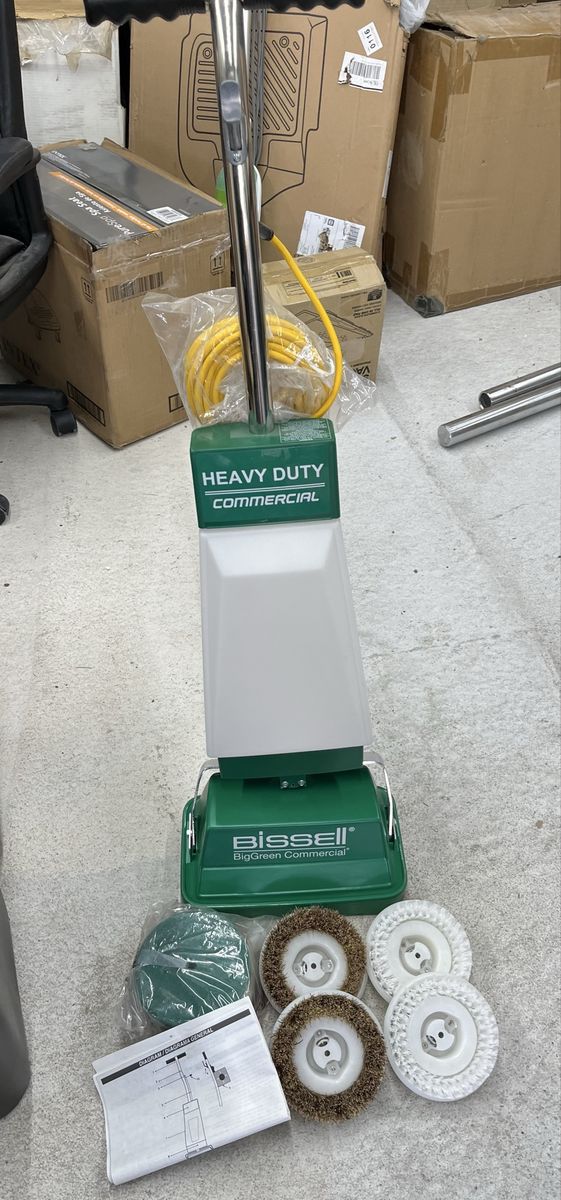 Bissell BigGreen Commercial BGSC3000 Heavy Duty Floor Scrubber w/ Brushes & Pads