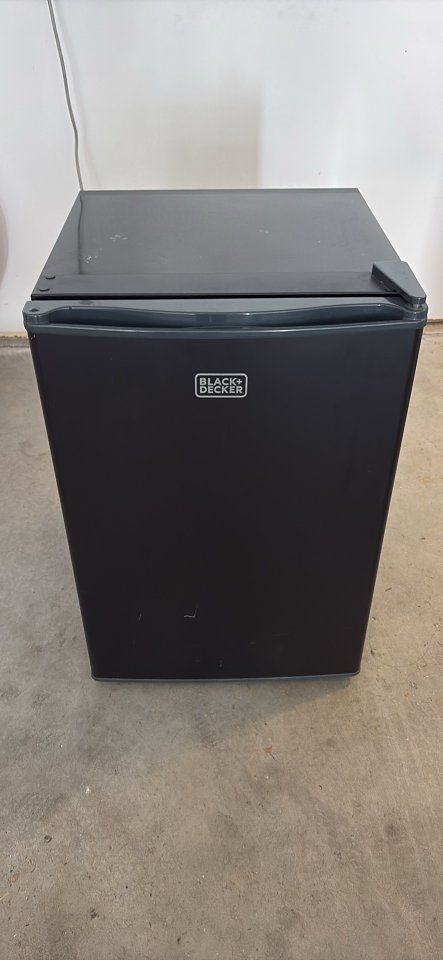 Black Mini Fridge and Freezer