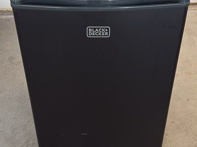 Black Mini Fridge and Freezer